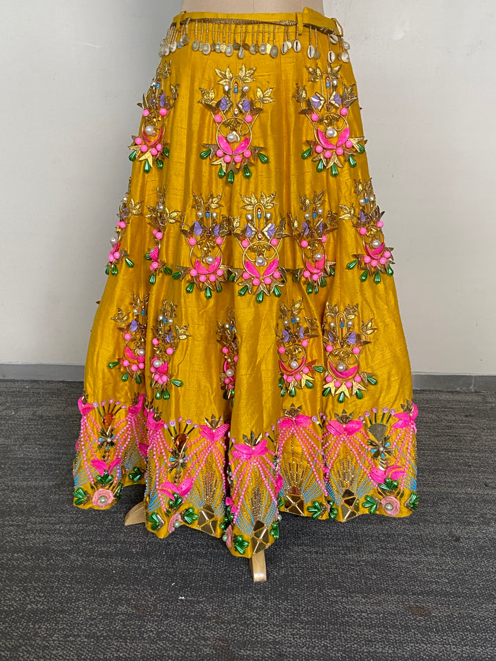 Papa Don't Preach Mustard Yellow Embellished Lehenga Set