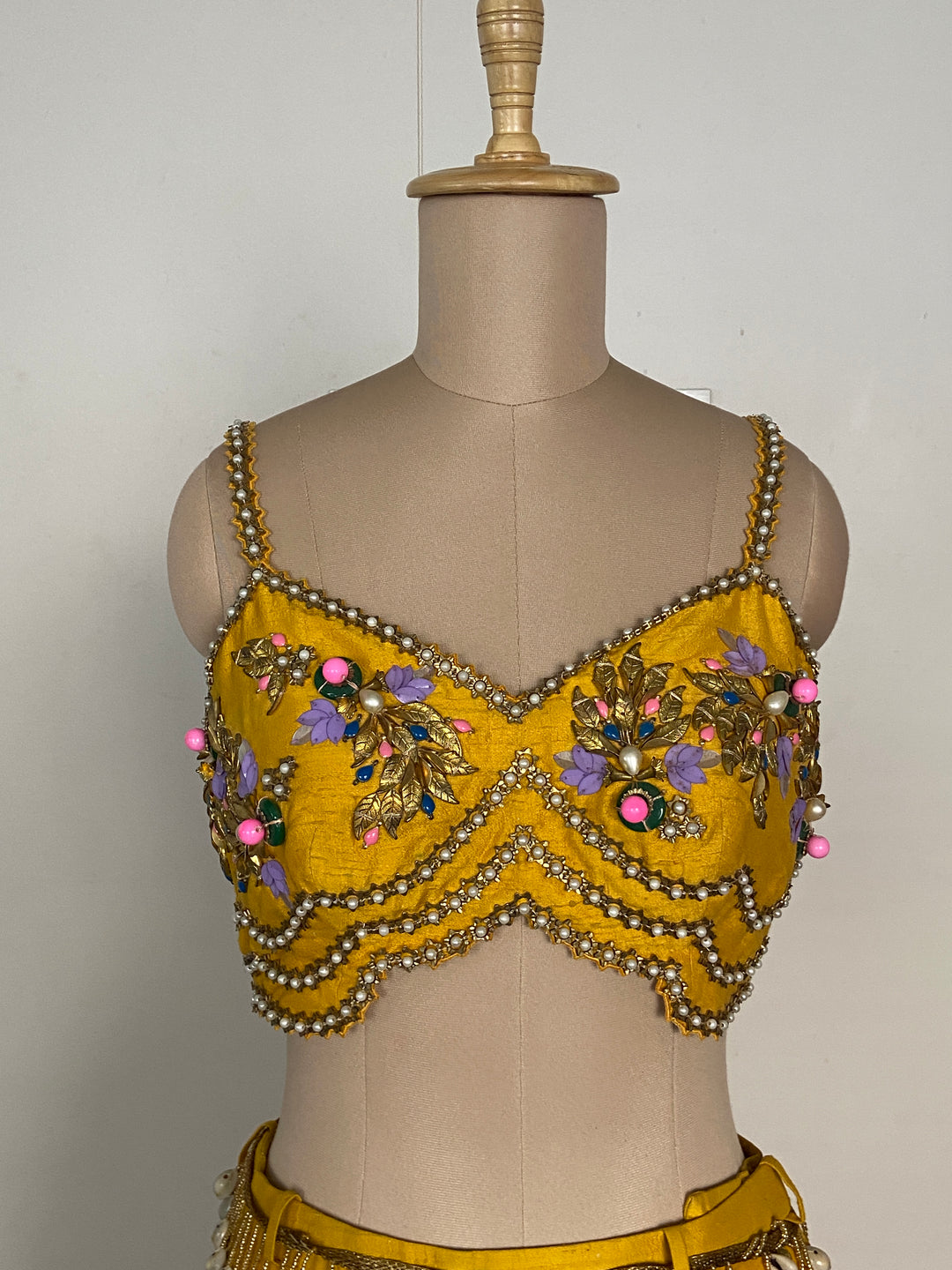 Papa Don't Preach Mustard Yellow Embellished Lehenga Set