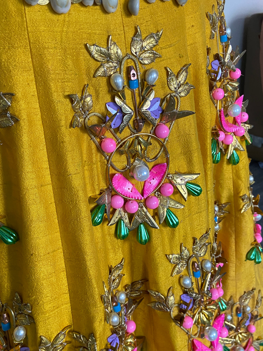Papa Don't Preach Mustard Yellow Embellished Lehenga Set