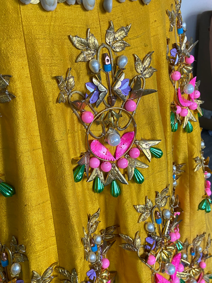 Papa Don't Preach Mustard Yellow Embellished Lehenga Set