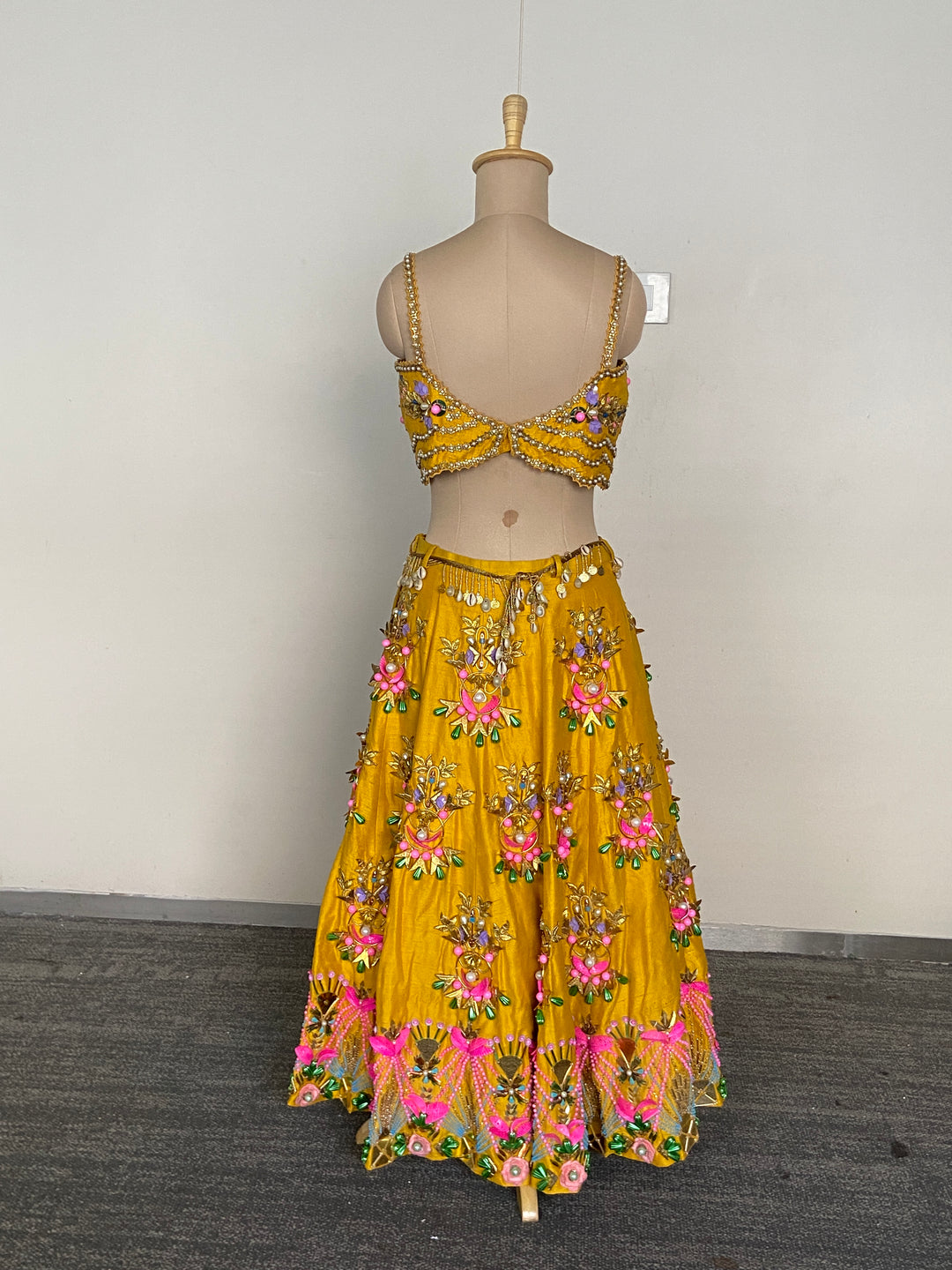 Papa Don't Preach Mustard Yellow Embellished Lehenga Set
