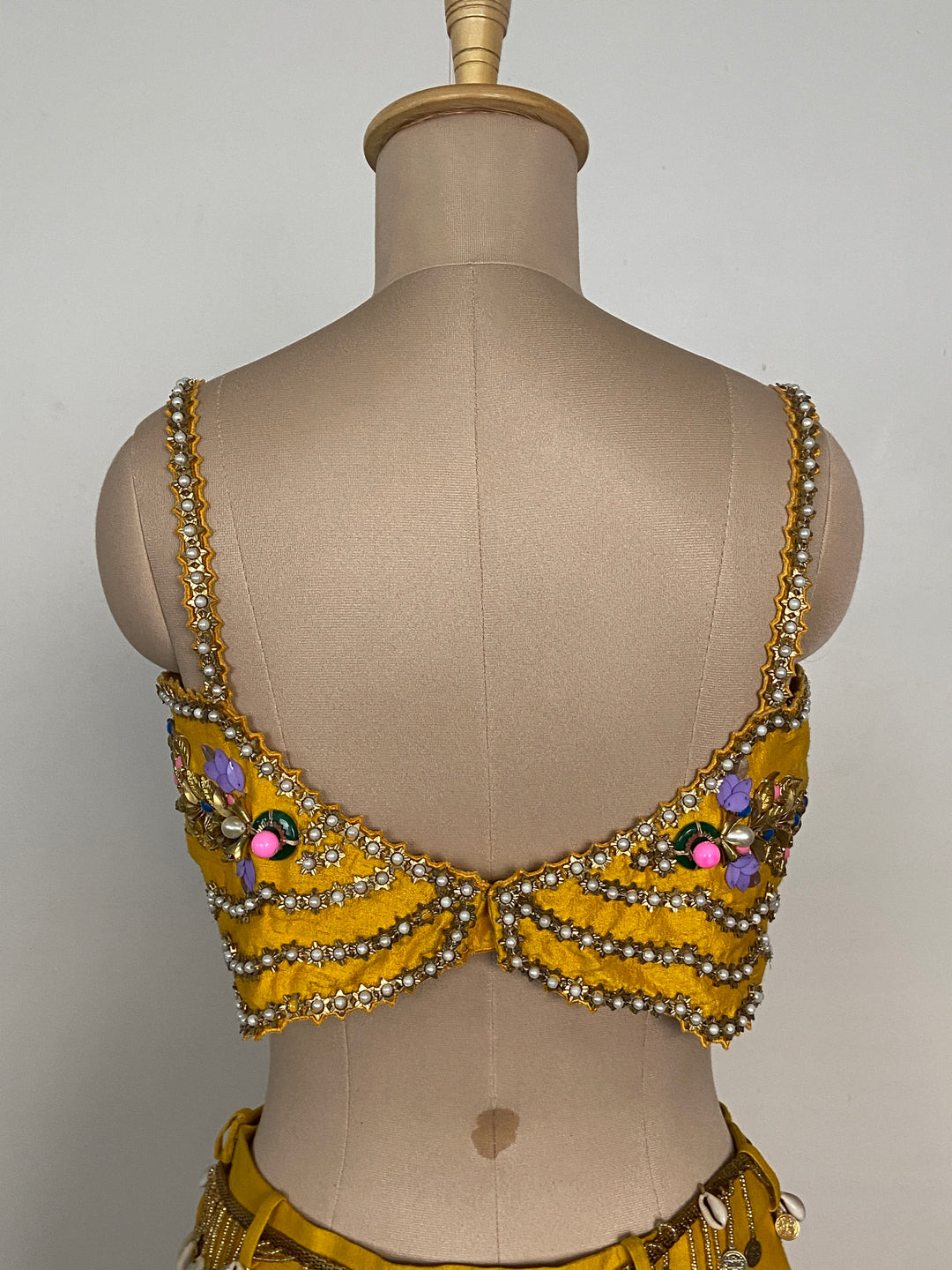 Papa Don't Preach Mustard Yellow Embellished Lehenga Set