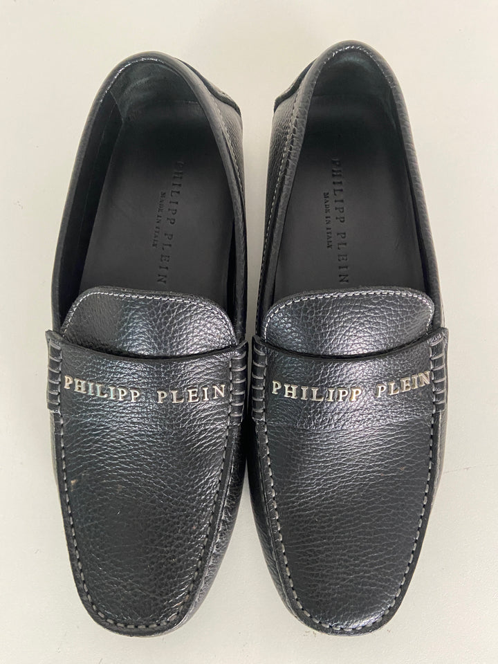 Philipp Plein Black Leather Loafers – Size 40