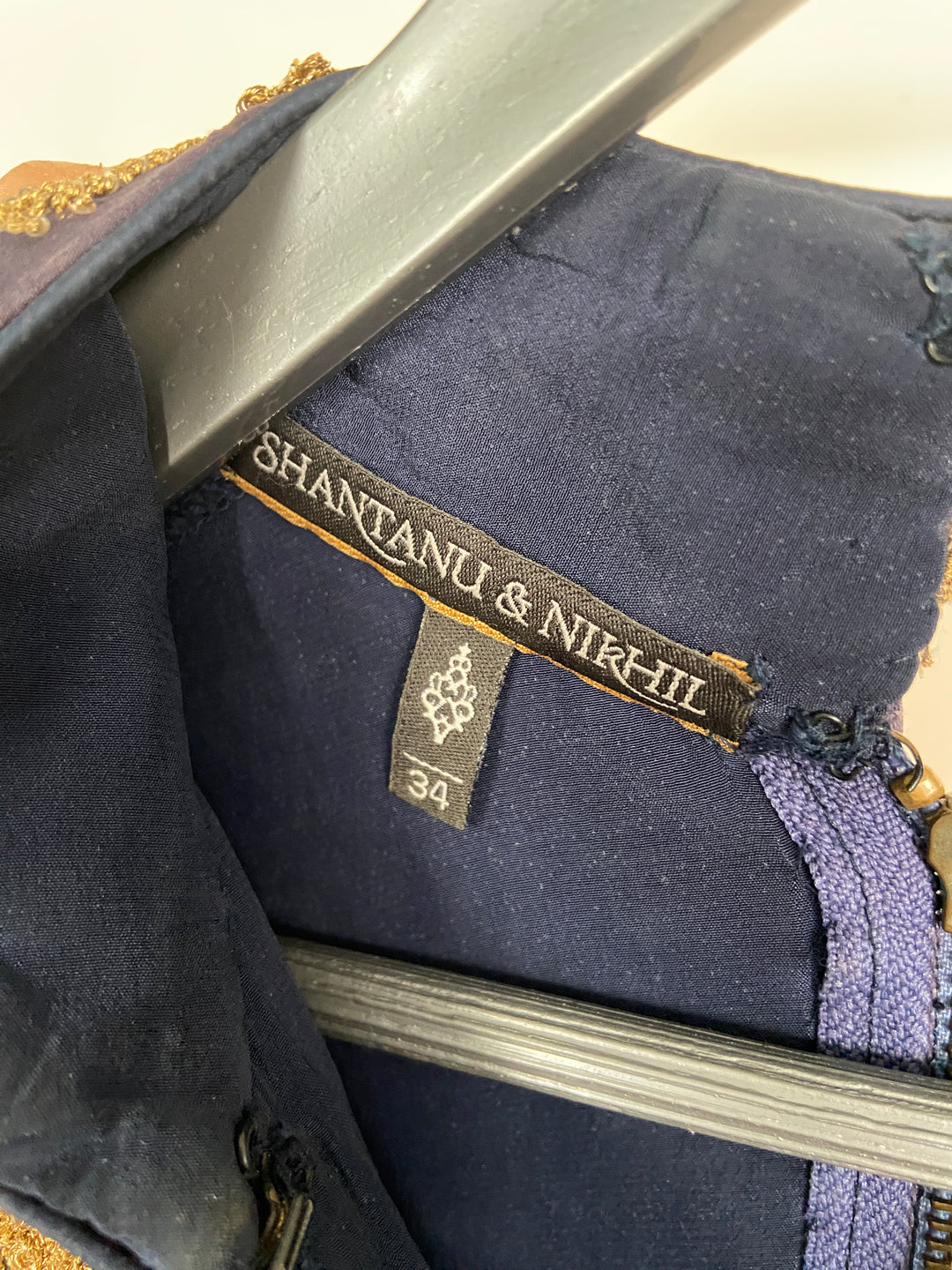 Shantanu & Nikhil Blue Embroidered Gown