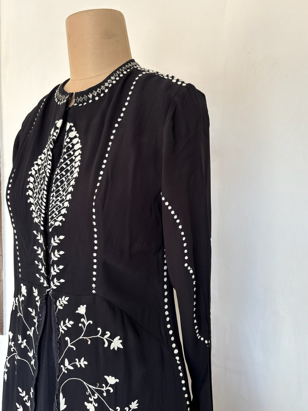 AM:PM Black Embroidered Kurta Set