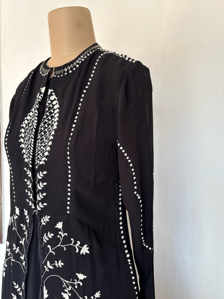 AM:PM Black Embroidered Kurta Set