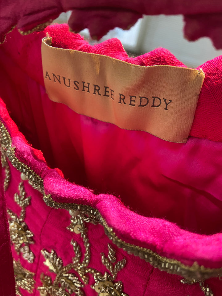 Anushree Reddy Fuchsia Pink Embellished Bridal Lehenga Set