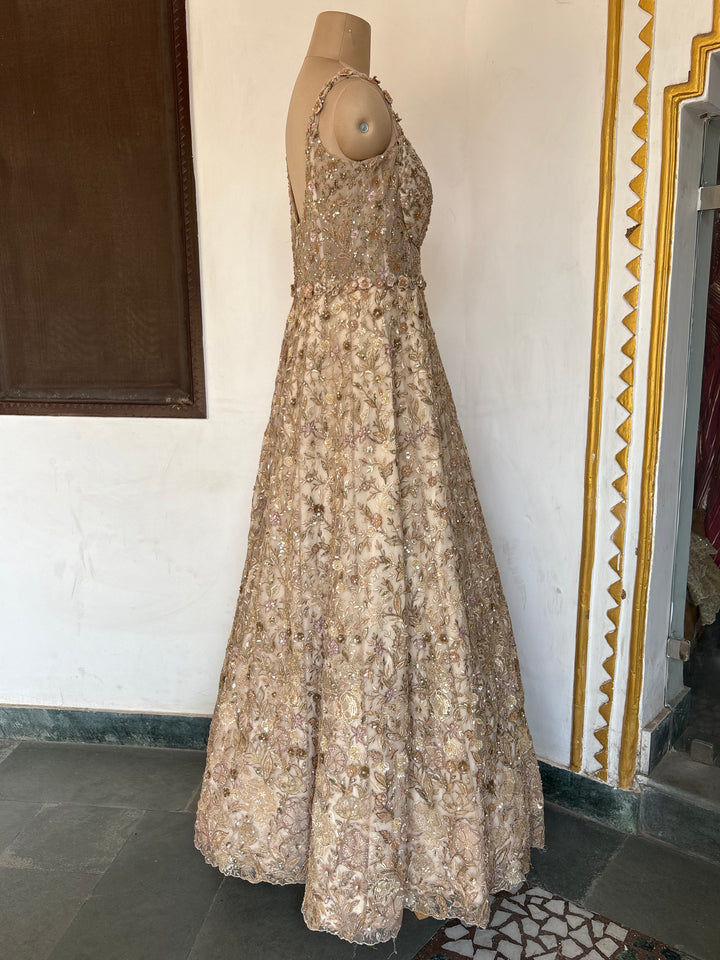 Shyamal & Bhumika Embroidered Gown with Cape