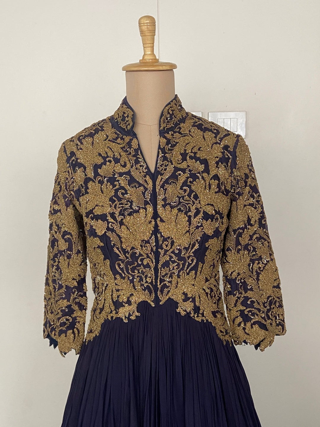 Shantanu & Nikhil Blue Embroidered Gown
