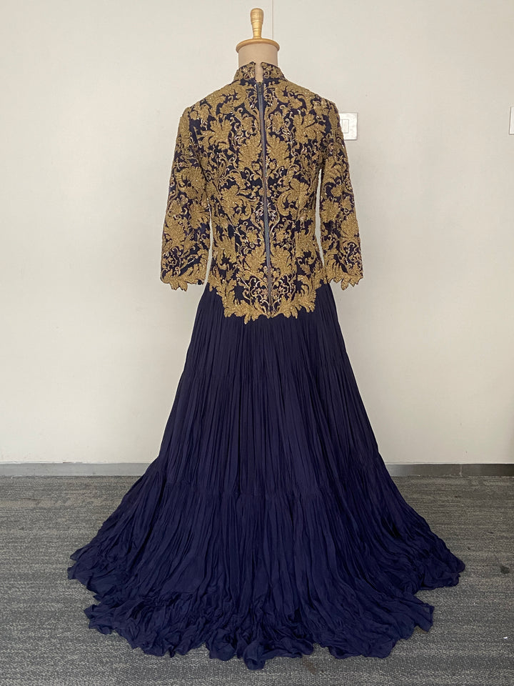 Shantanu & Nikhil Blue Embroidered Gown