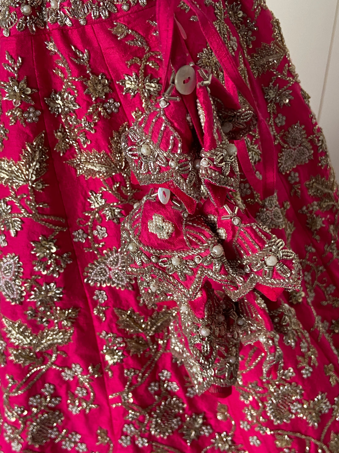 Anushree Reddy Fuchsia Pink Embellished Bridal Lehenga Set