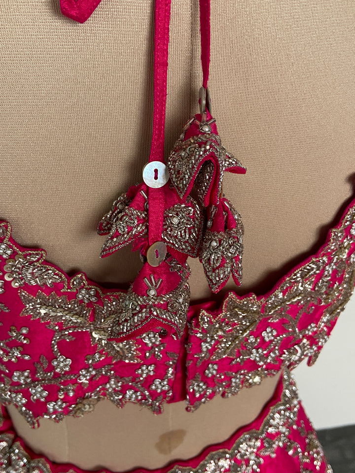 Anushree Reddy Fuchsia Pink Embellished Bridal Lehenga Set