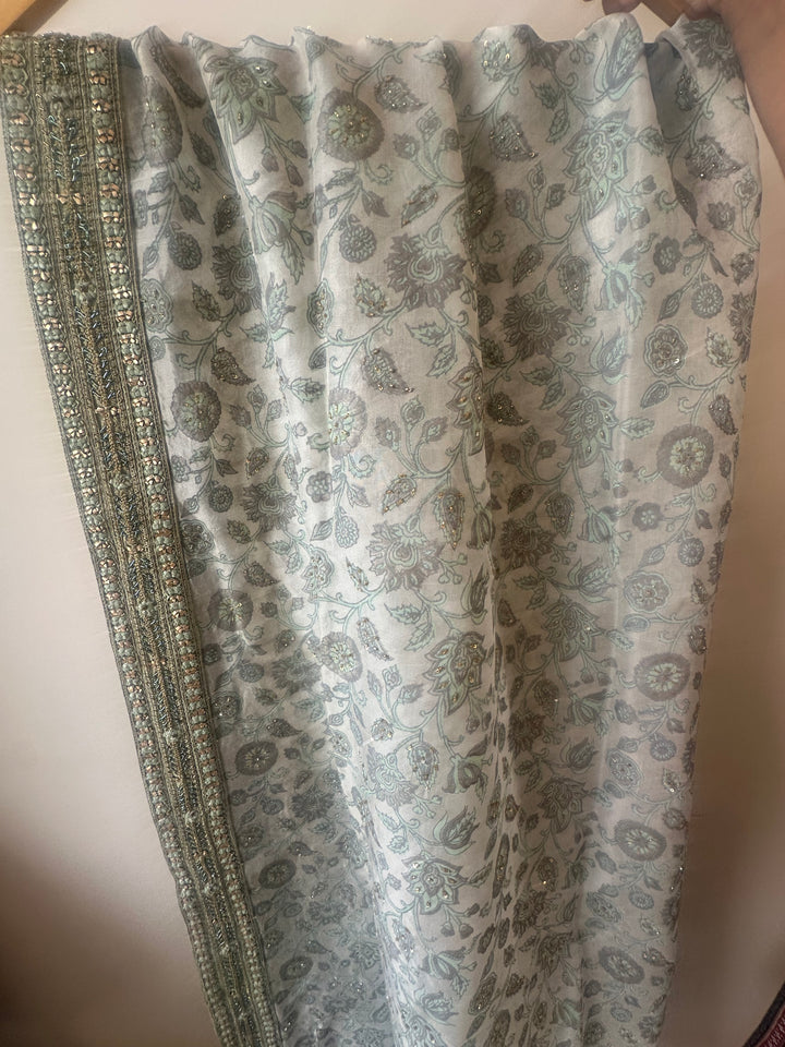 Shantanu & Nikhil Mint Green Embroidered Lehenga Set