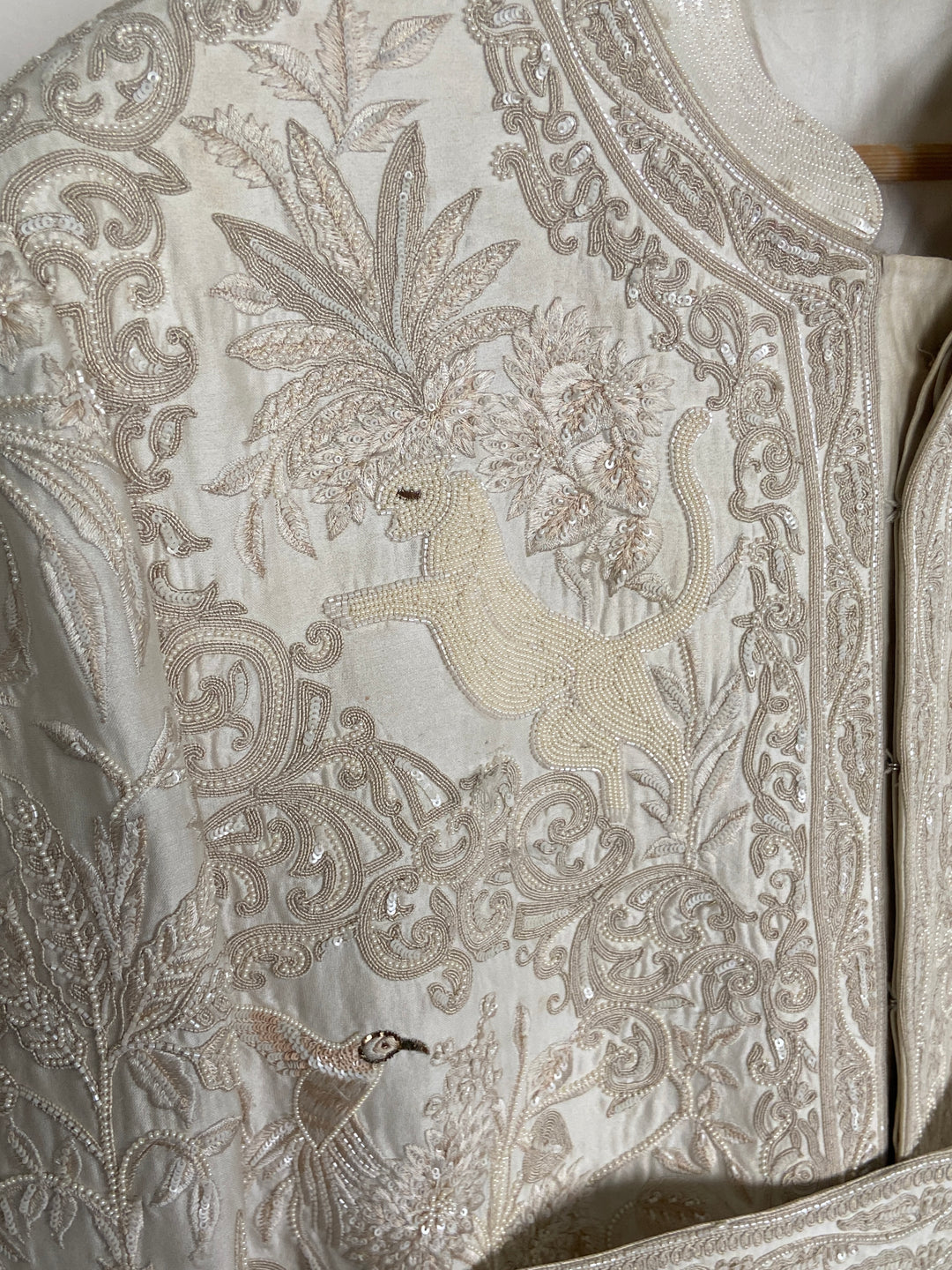 Rohit Bal Ivory Embroidered Sherwani with Waist Belt