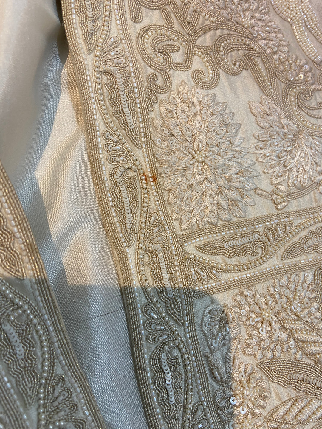 Rohit Bal Ivory Embroidered Sherwani with Waist Belt