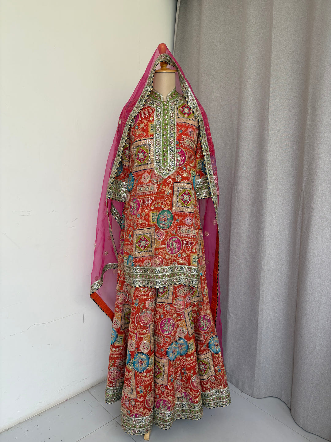 Dabiri Embroidered Gharara Set