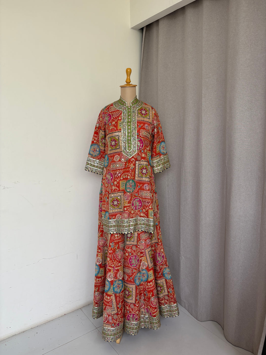 Dabiri Embroidered Gharara Set