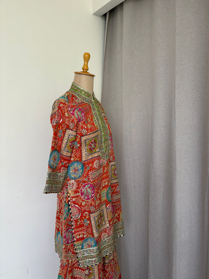 Dabiri Embroidered Gharara Set