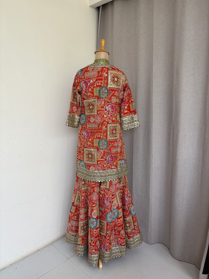 Dabiri Embroidered Gharara Set