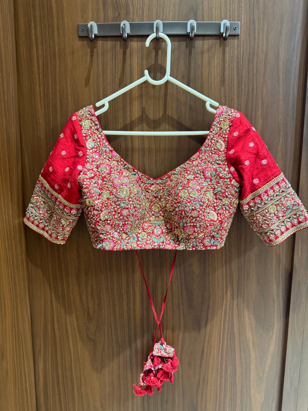 Sabyasachi Red Embroidered Bridal Lehenga Set