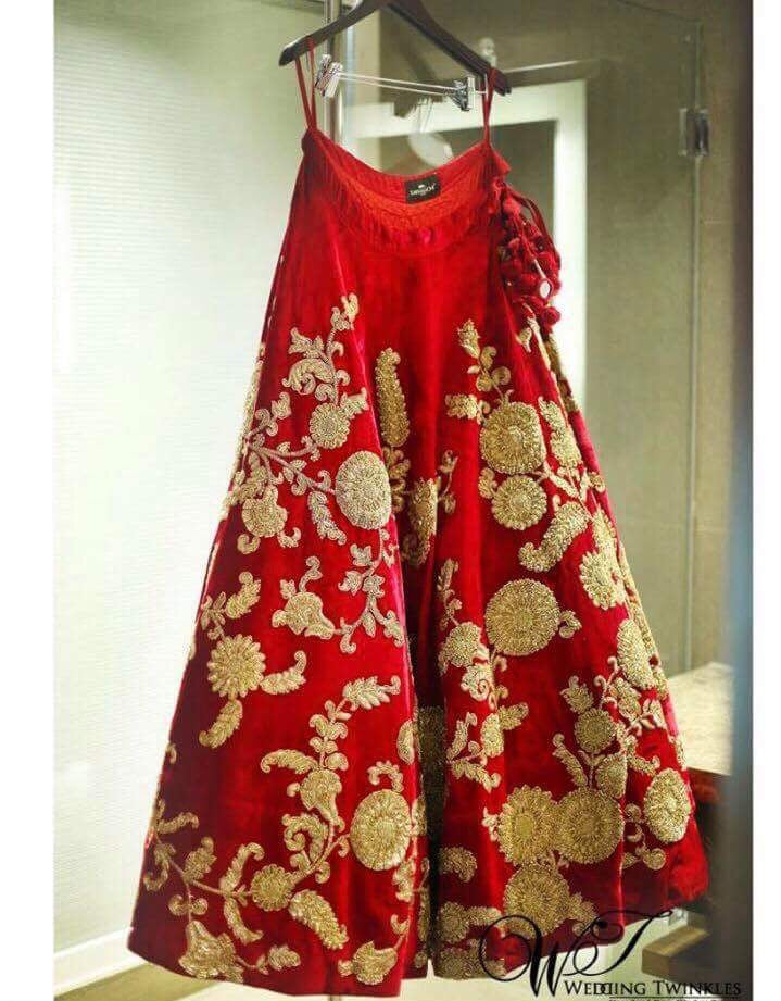Sabyasachi Red Bridal Lehenga Set