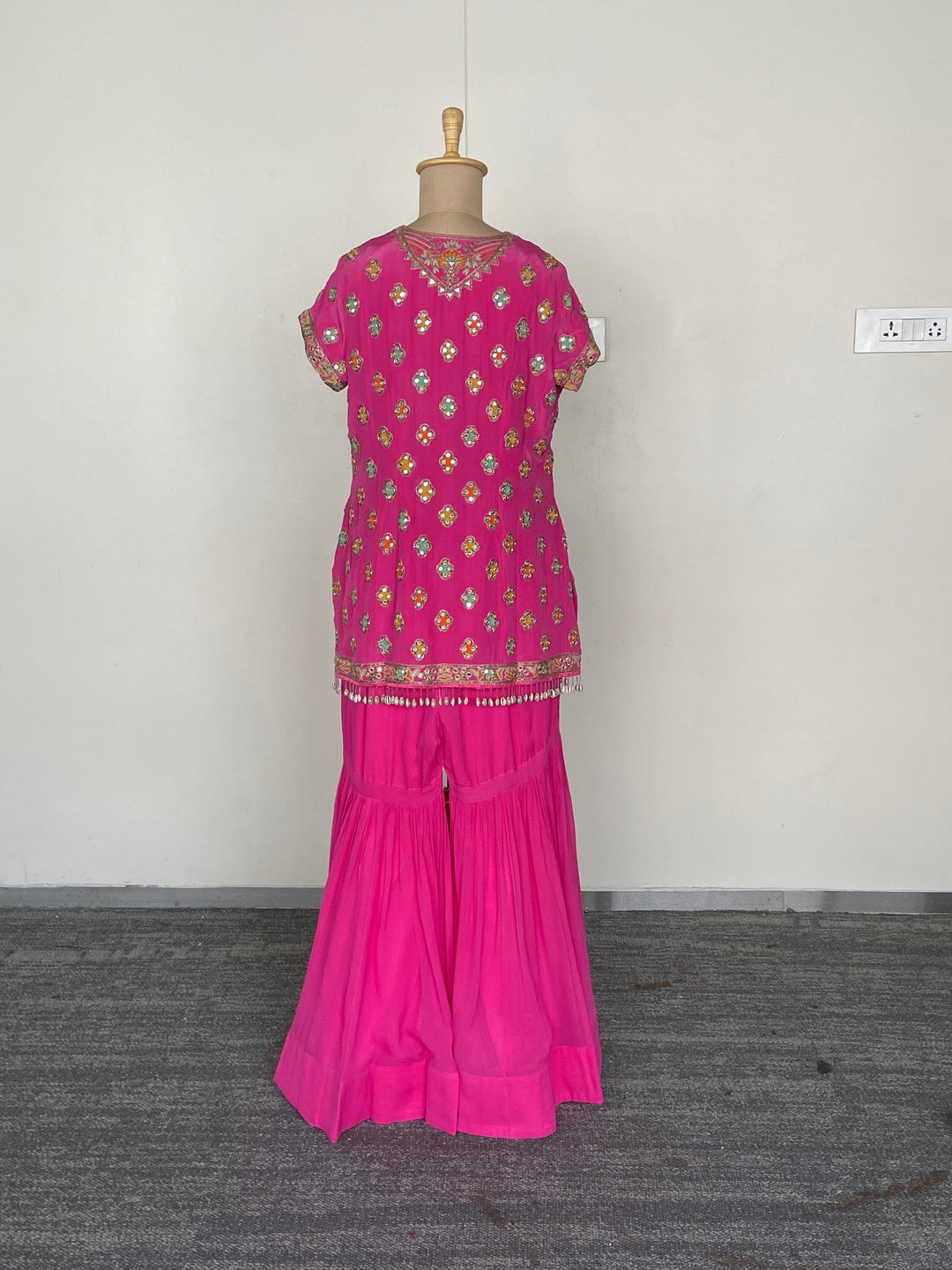 Arpita Mehta Pink Embellished Sharara Set