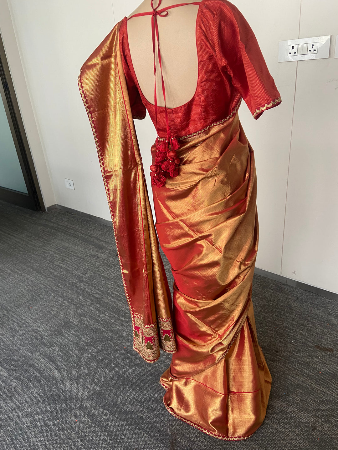 Sabyasachi Silk Saree Set with Dupatta