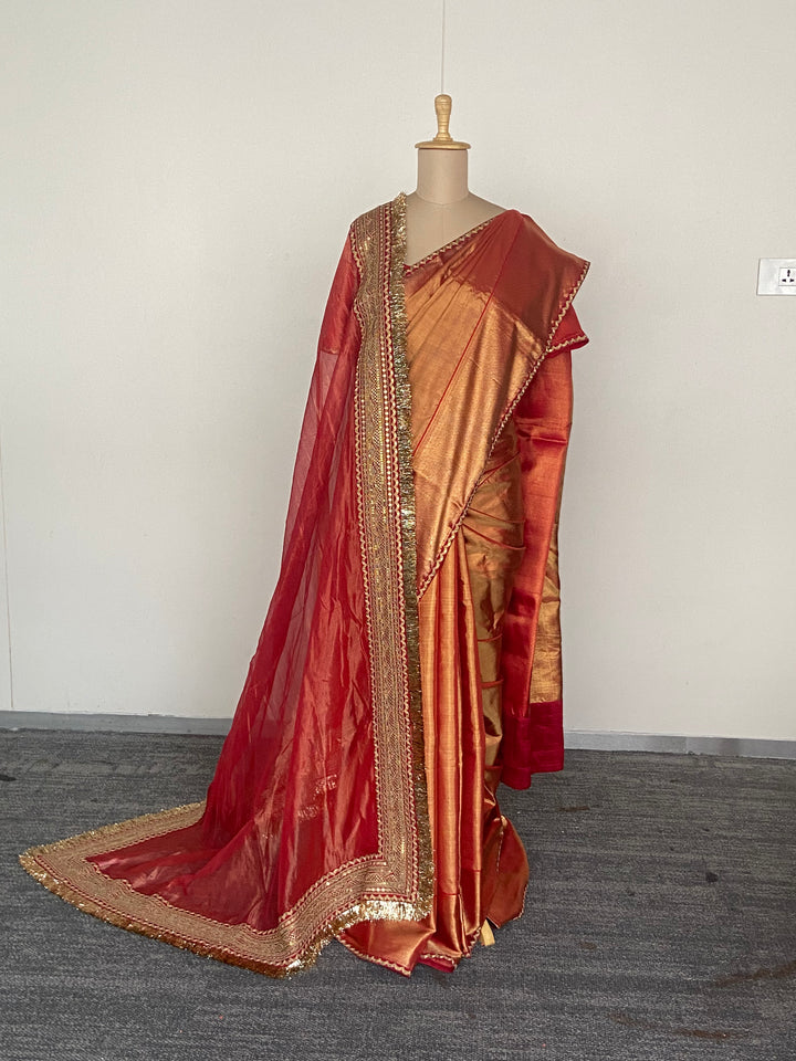Sabyasachi Silk Saree Set with Dupatta