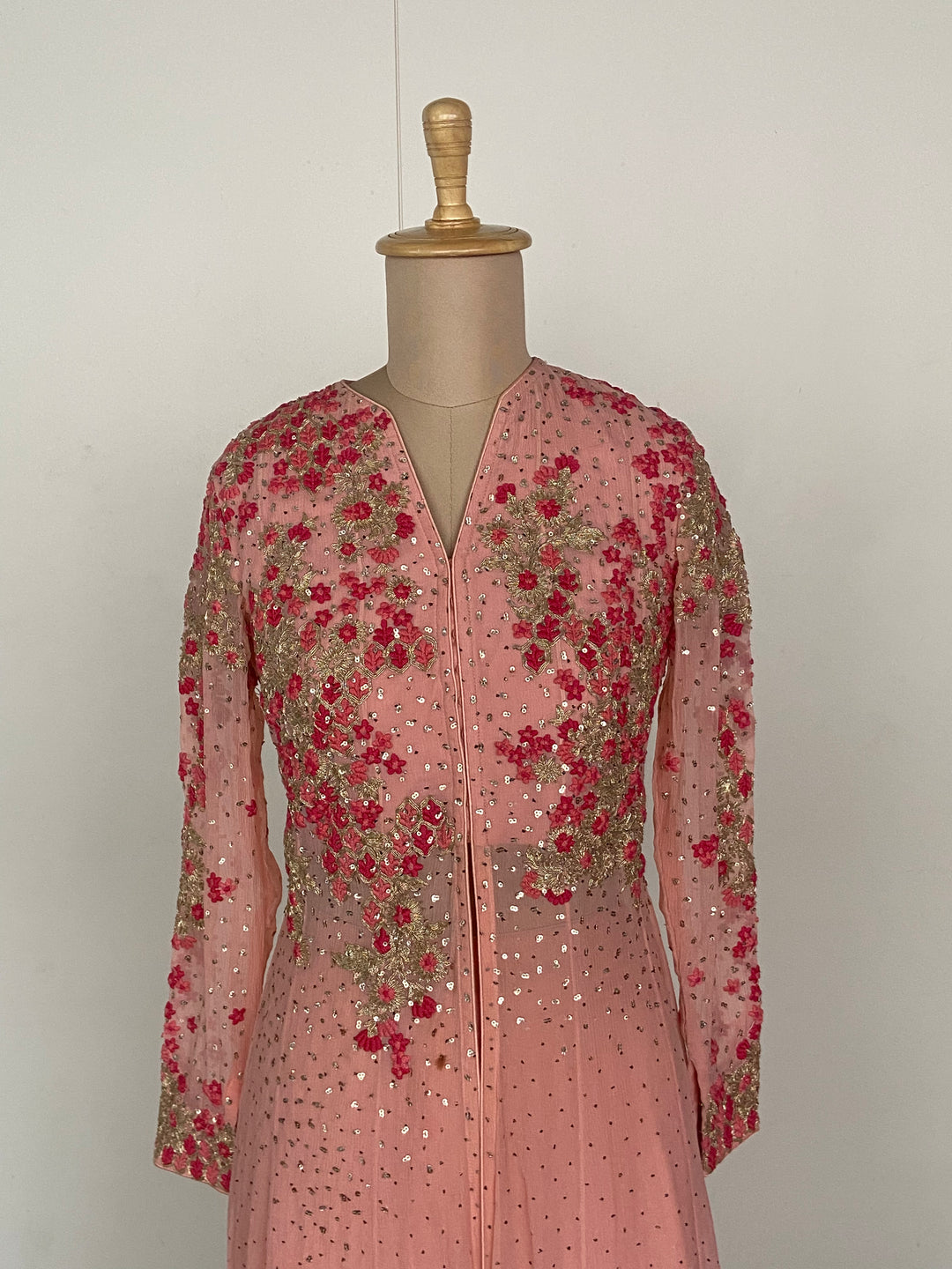 Dolly J Blush Pink Embellished Anarkali  with Dupatta