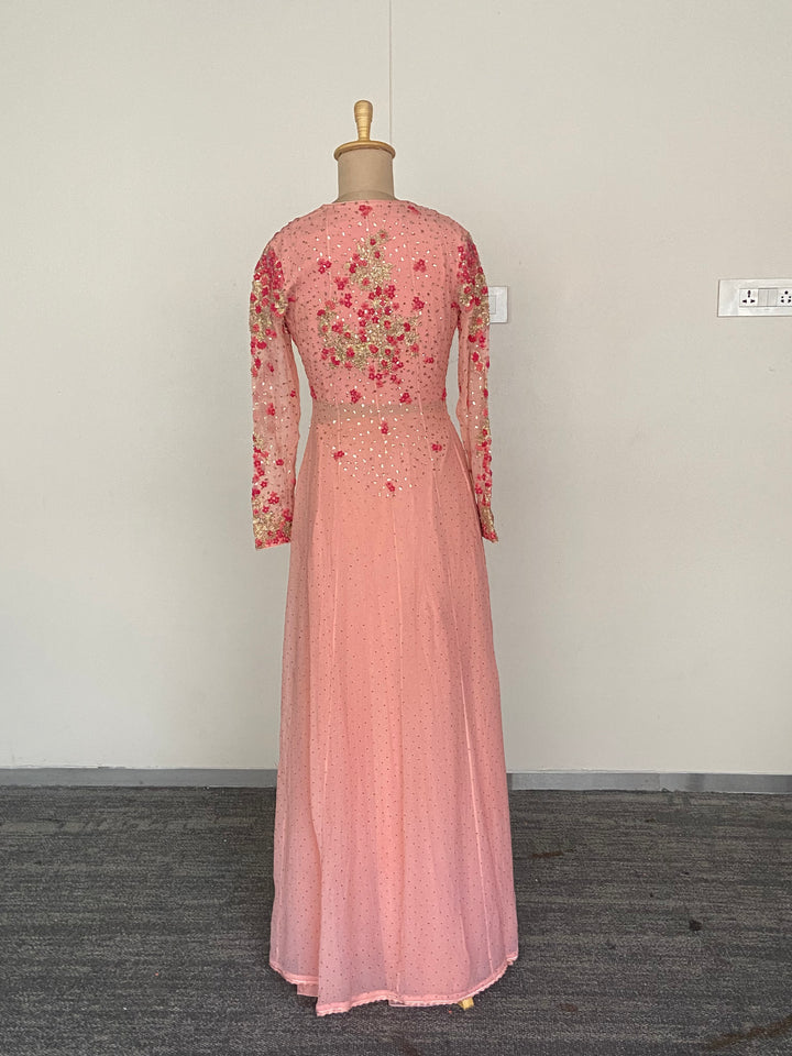 Dolly J Blush Pink Embellished Anarkali  with Dupatta