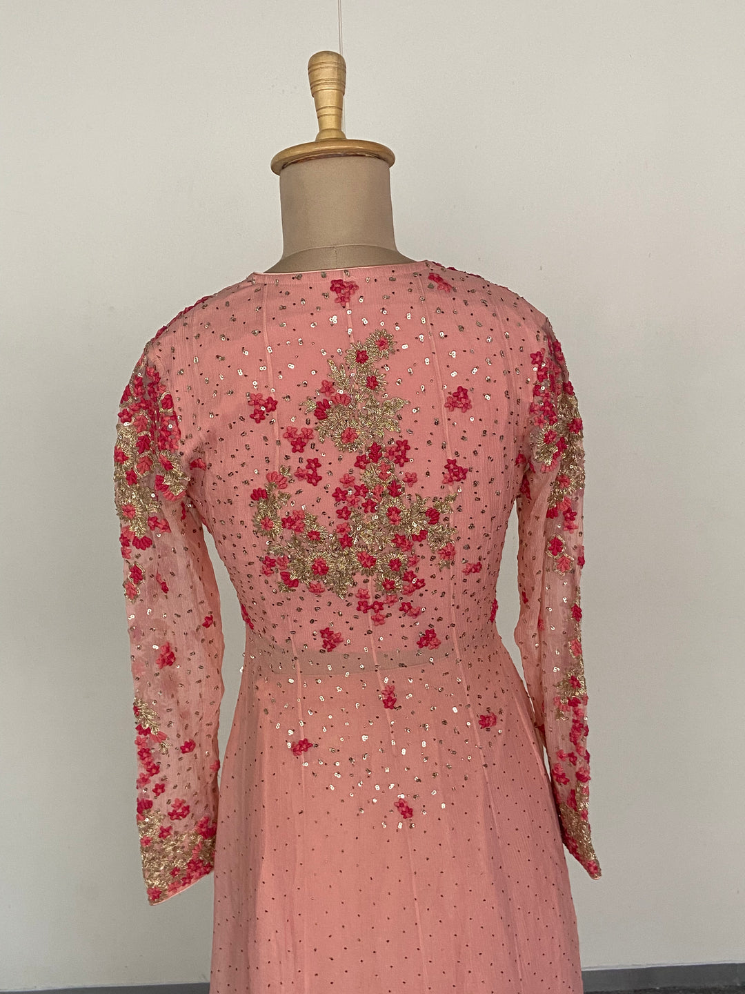 Dolly J Blush Pink Embellished Anarkali  with Dupatta