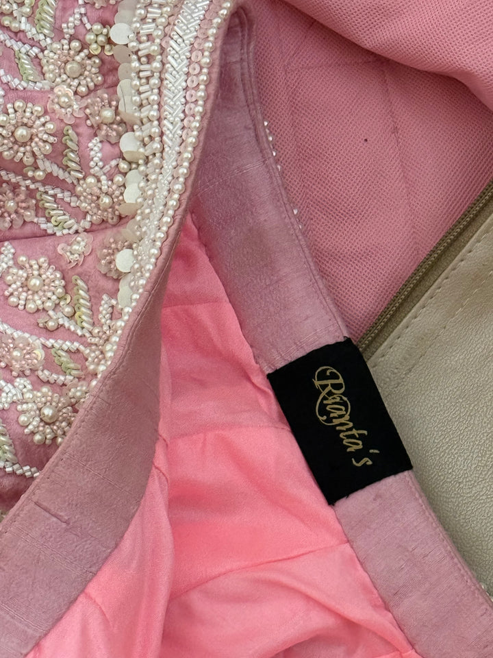 Rianta’s Blush Pink Embroidered Lehenga