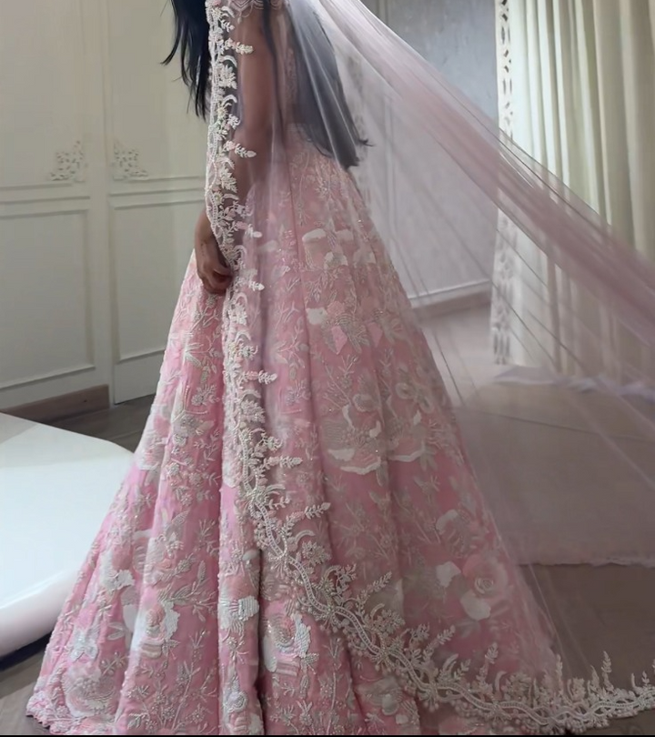 Rianta’s Blush Pink Embroidered Lehenga