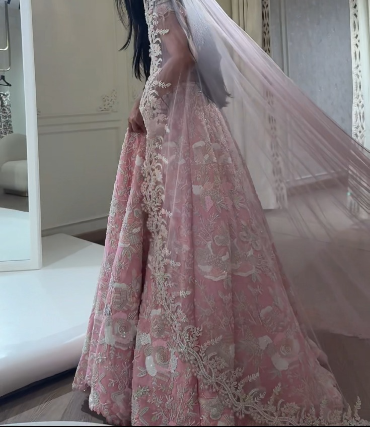 Rianta’s Blush Pink Embroidered Lehenga