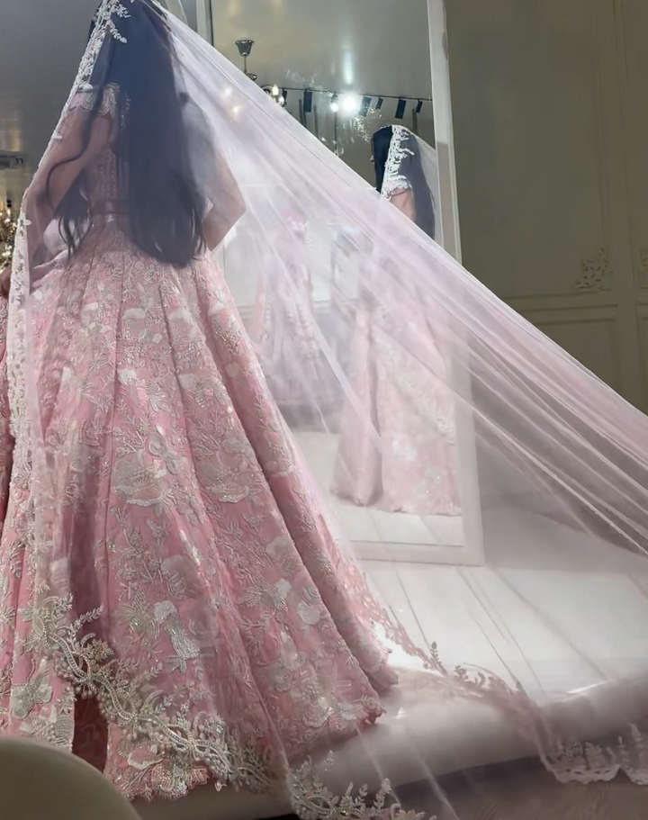 Rianta’s Blush Pink Embroidered Lehenga