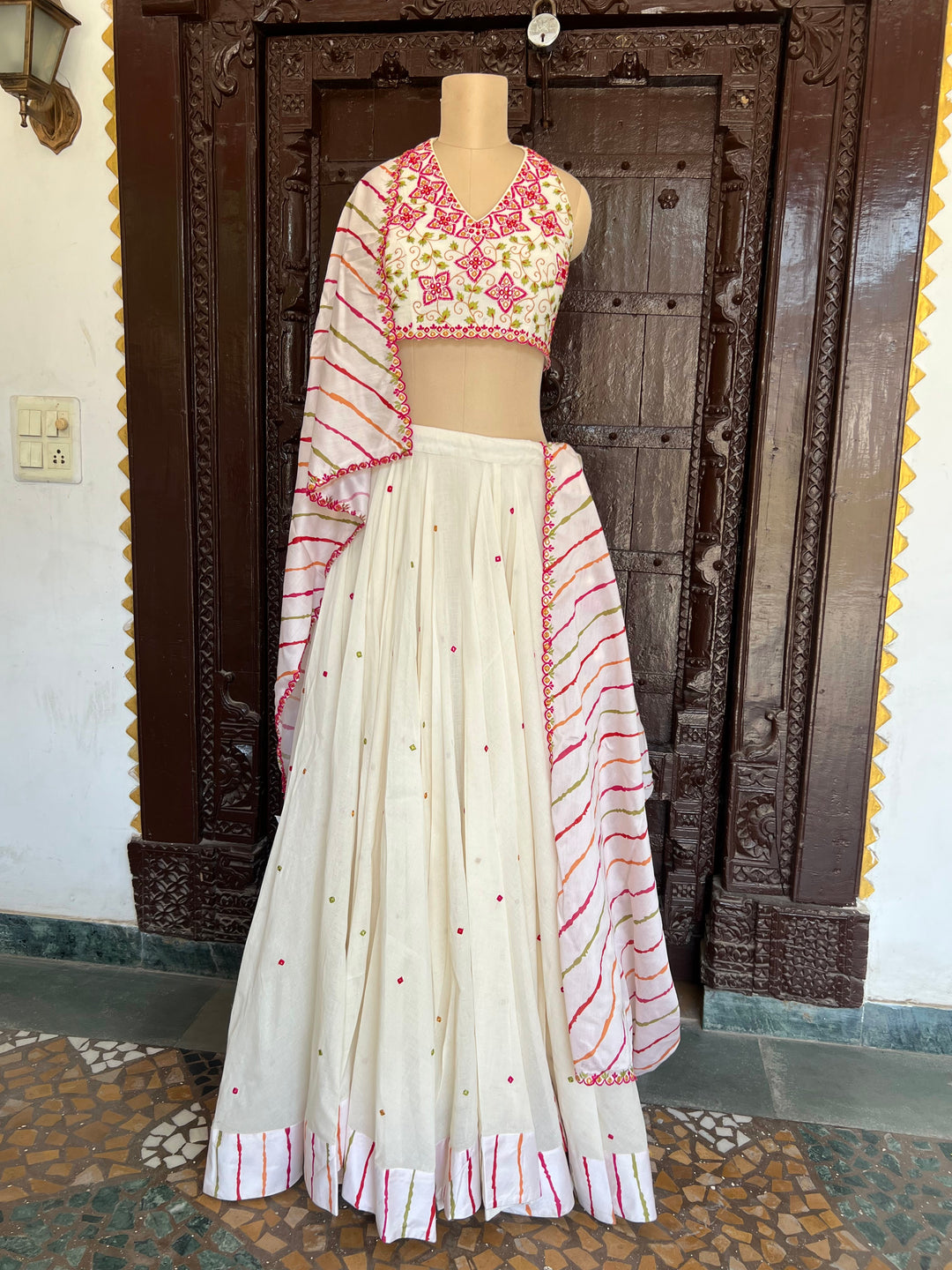 Punit Balana Ivory Embroidered Lehenga Set