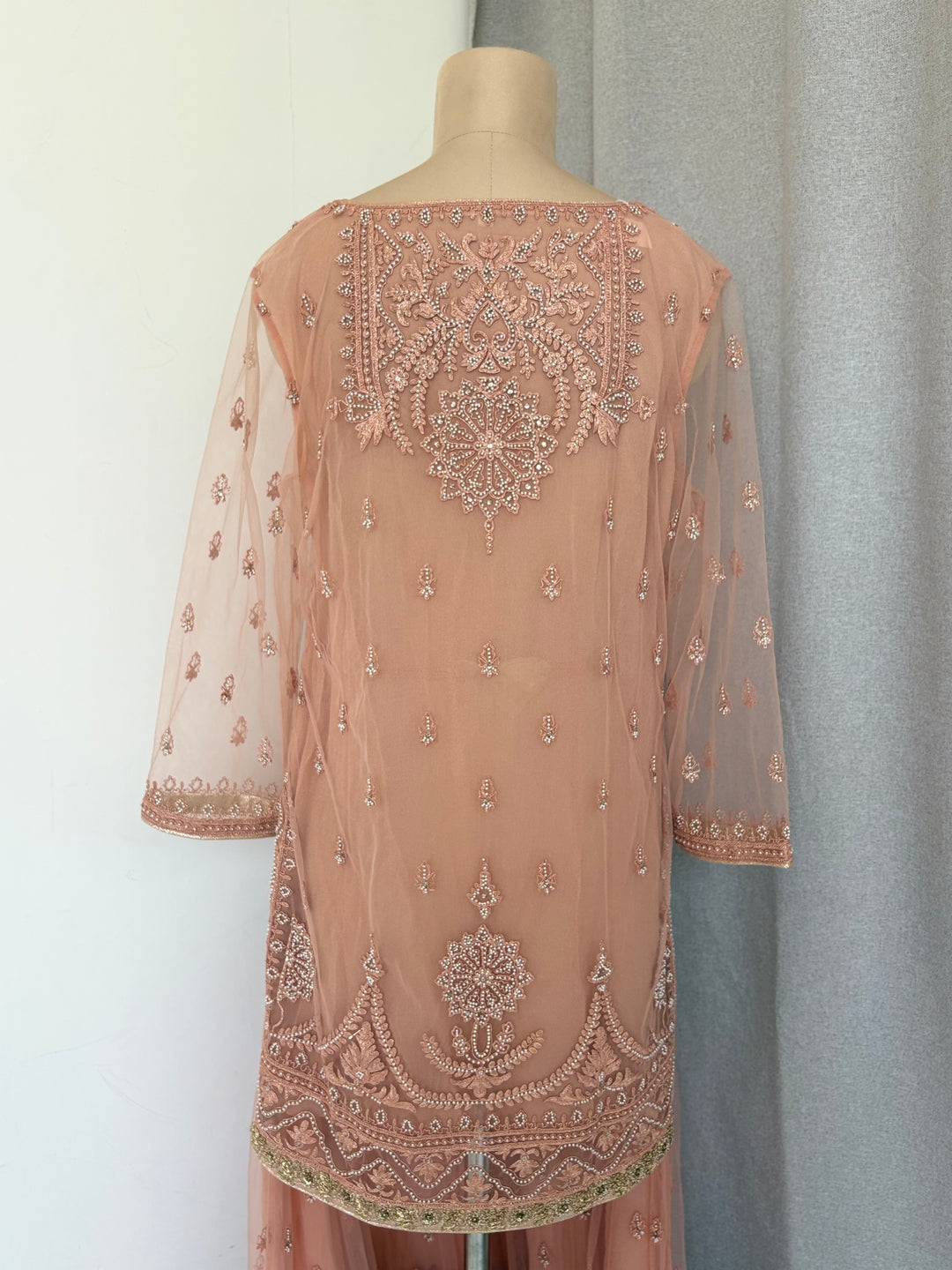 Tarun Tahiliani Dusty Rose Embellished Sharara Set