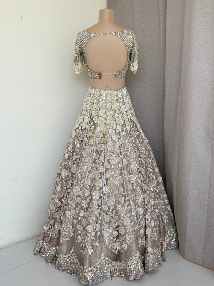 Manish Malhotra Champagne Embellished Lehenga Set