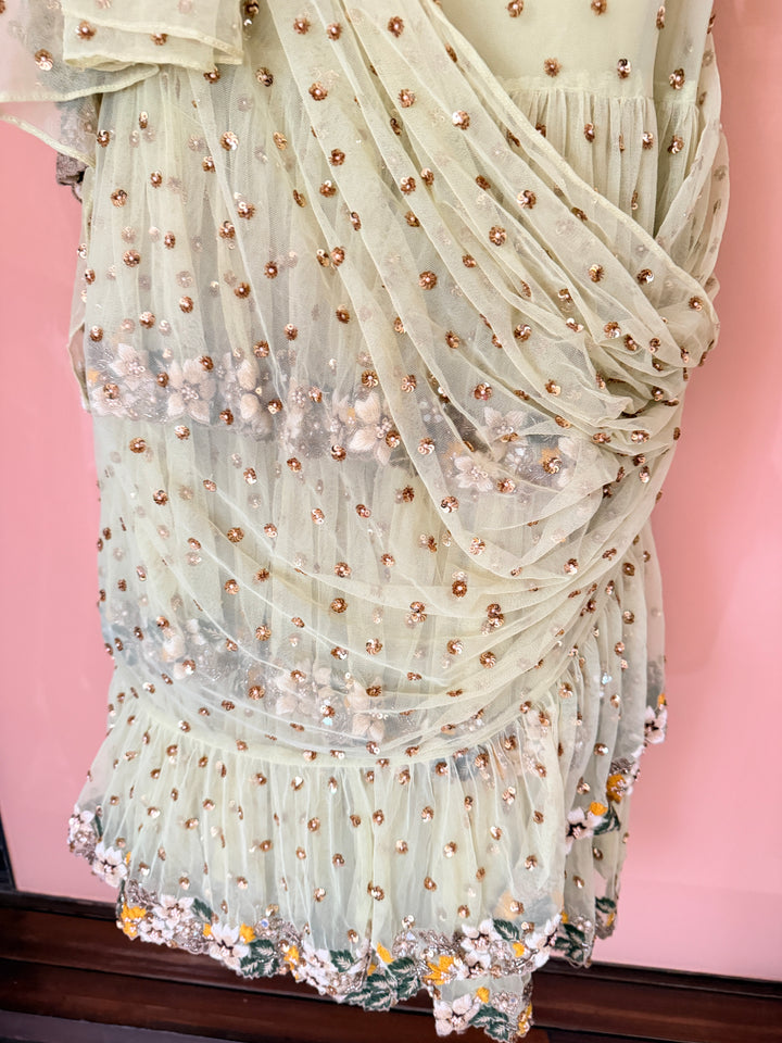 Arpita Mehta Embellished Draped Saree Set