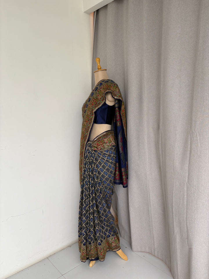 Manish Malhotra Blue Saree Set