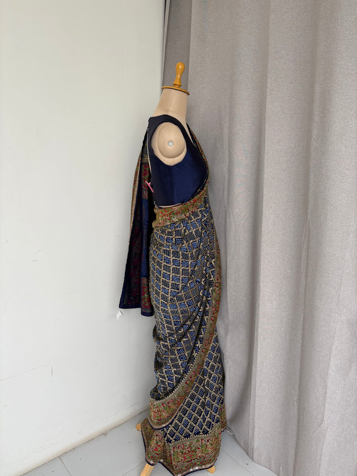 Manish Malhotra Blue Saree Set