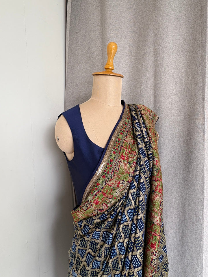 Manish Malhotra Blue Saree Set