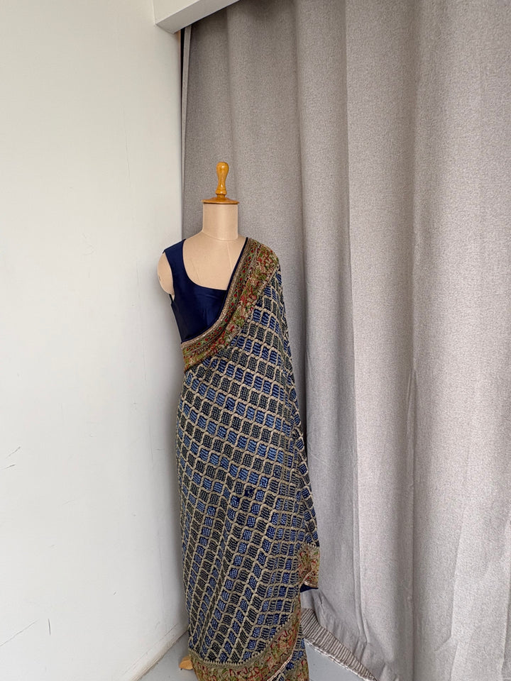 Manish Malhotra Blue Saree Set