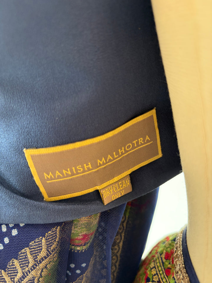 Manish Malhotra Blue Saree Set
