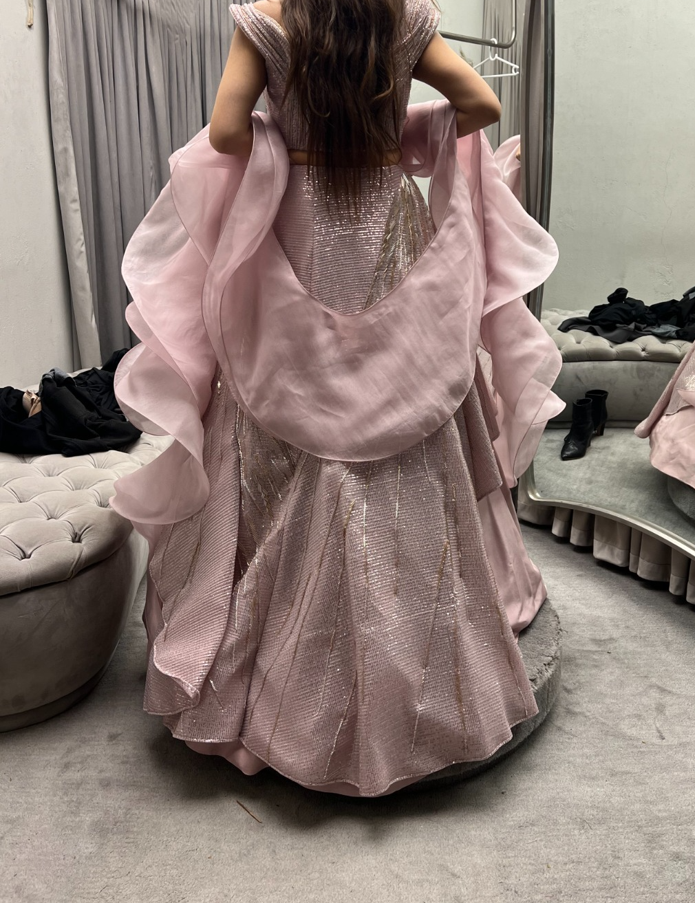 Gaurav Gupta Embellished Blush Pink Lehenga