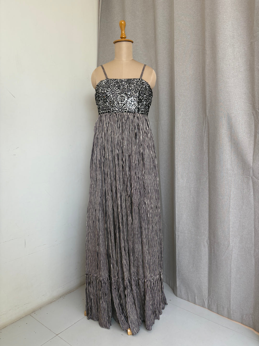 Punit Balana Black & White Printed Maxi Dress