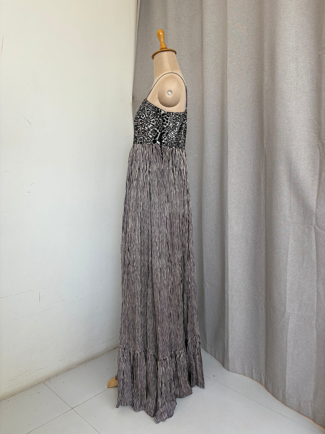 Punit Balana Black & White Printed Maxi Dress