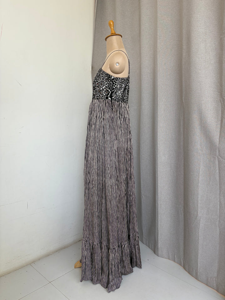 Punit Balana Black & White Printed Maxi Dress