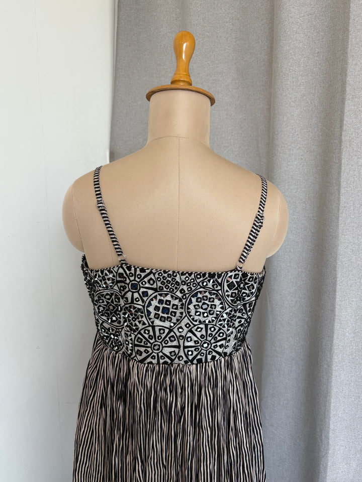 Punit Balana Black & White Printed Maxi Dress