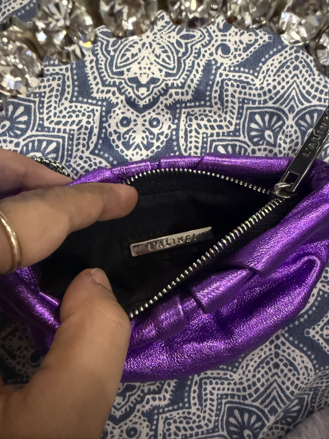 L'alingi Purple Micro Eternity Clutch